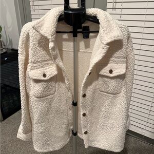 32 Degrees Women's Off-White Teddy Jacket